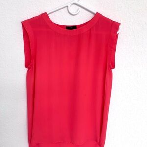 J. Crew Coral Pink Sleeveless Blouse